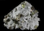 Gleaming Pyrite & Chalcopyrite with Quartz Crystals - Peru #66502-1